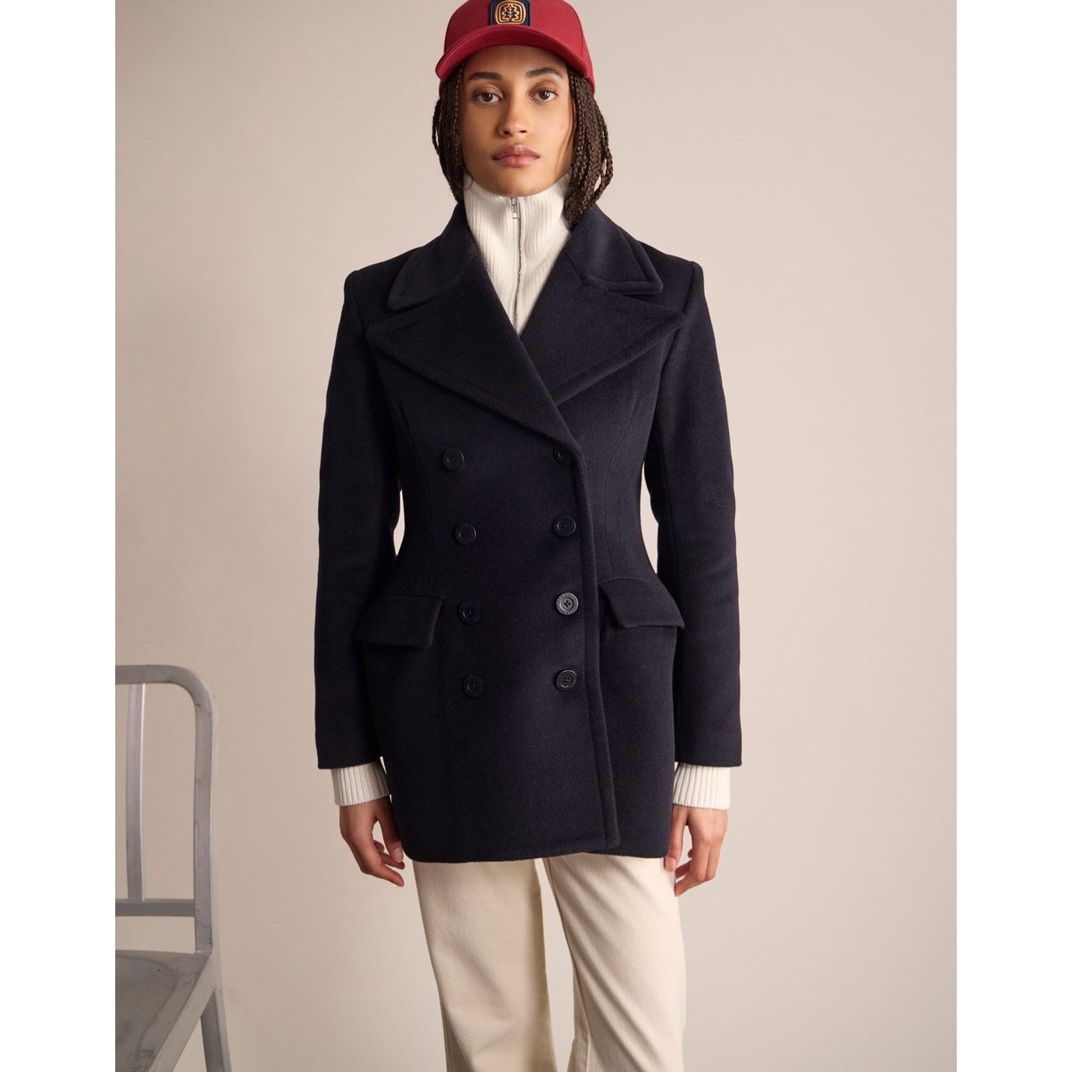 Manteau Teddy bleu marine, INES DE LA FRESSANGE PARIS