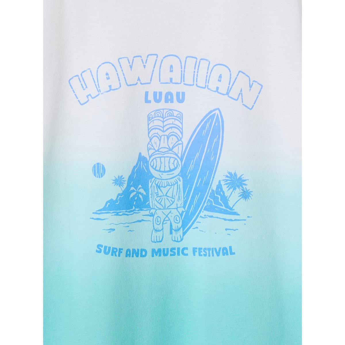 T-shirt Dip & Dye vert d'eau, VERTBAUDET