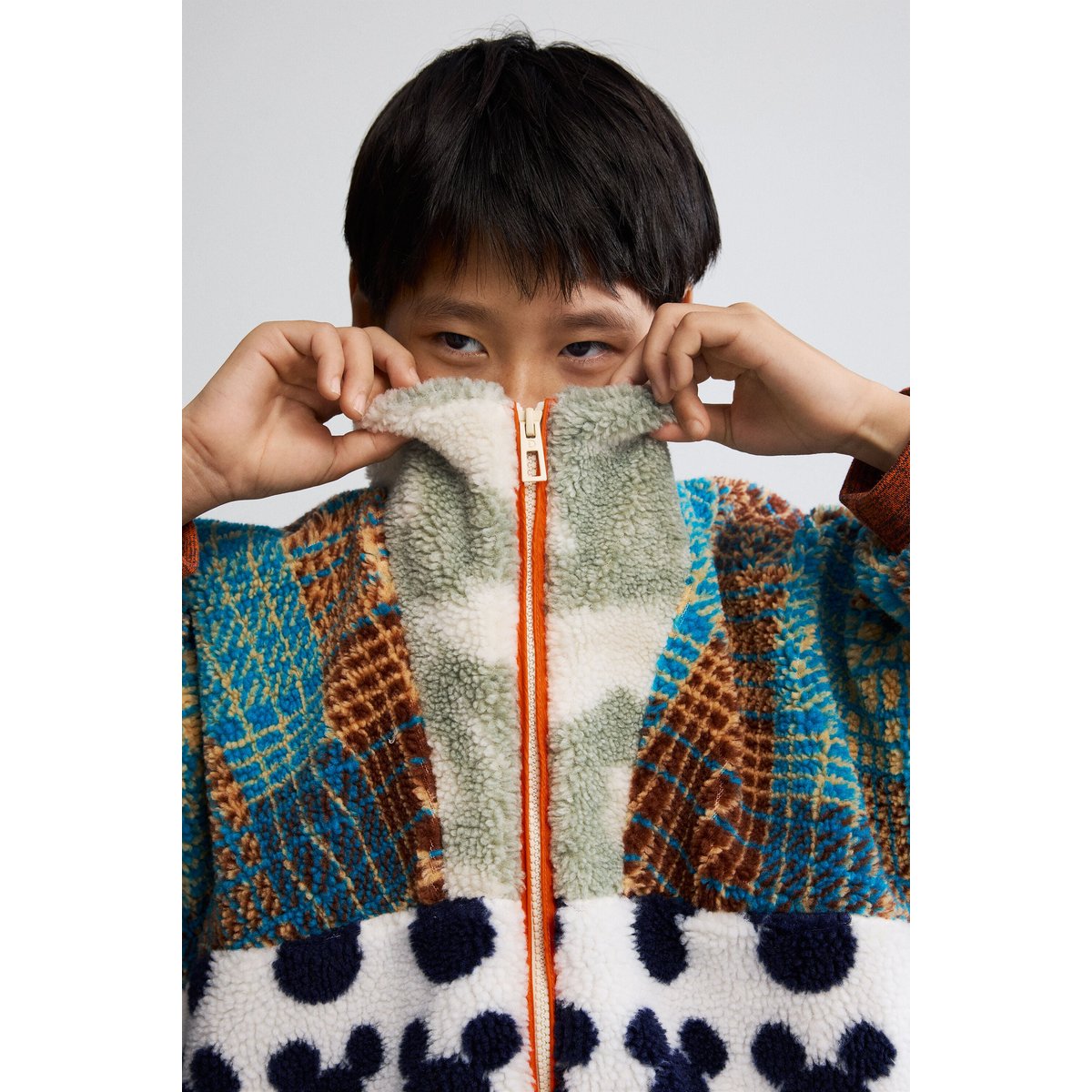 Manteau à carreaux Mickey™ vert, DESIGUAL