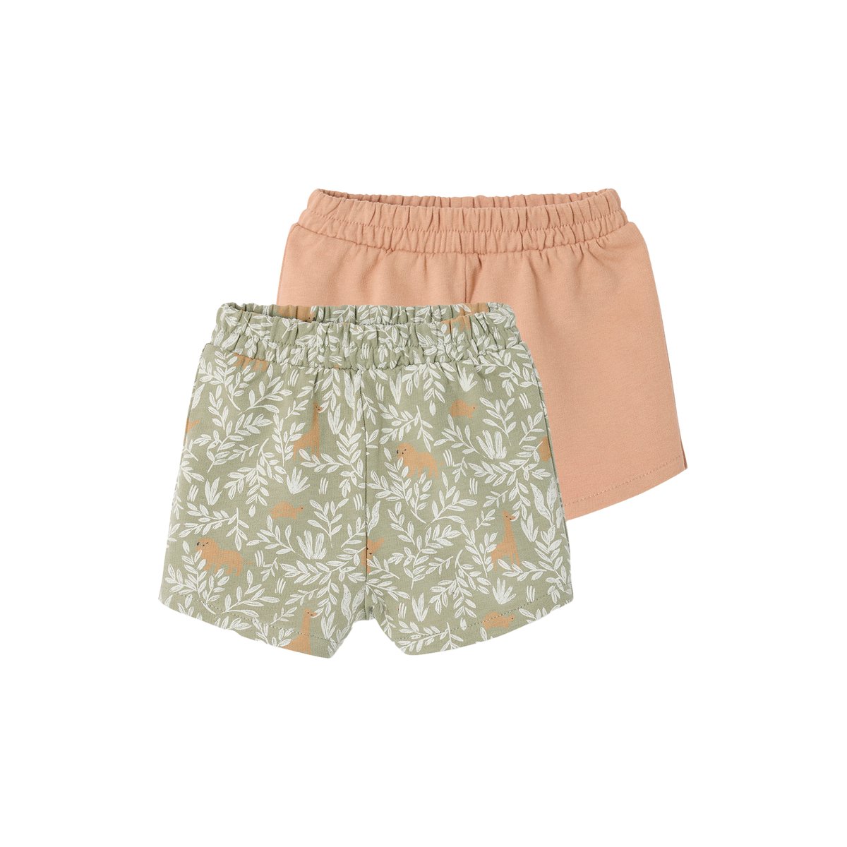 Lot de 2 Shorts naissance en molleton léger argile, VERTBAUDET