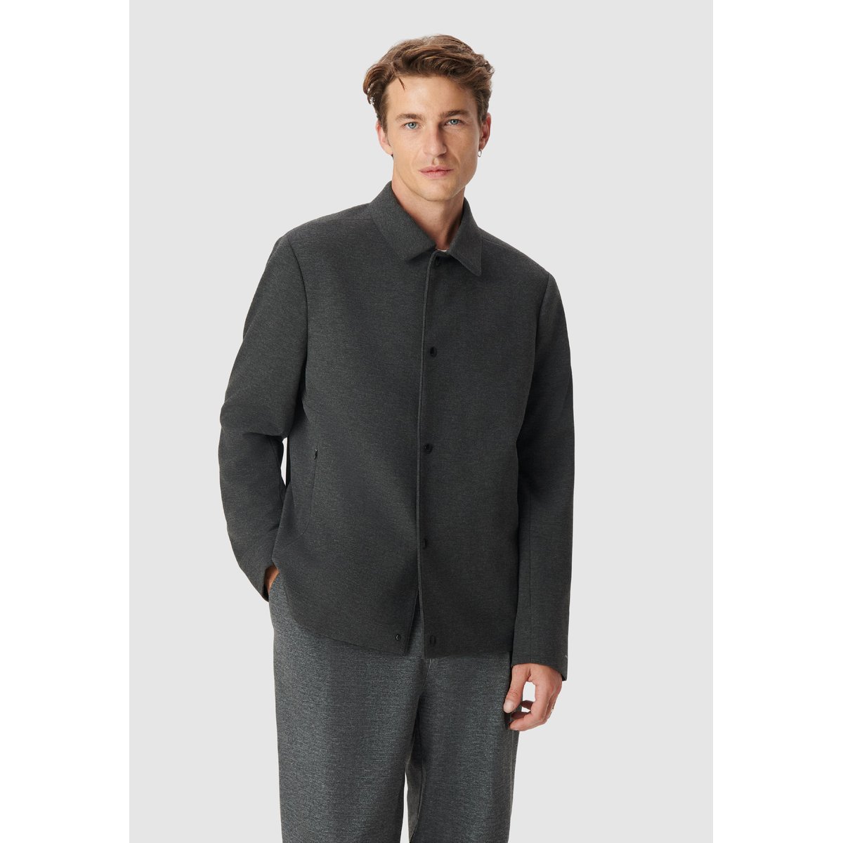 Veste en maille ULTRA MOBILITY gris foncé, IKKS