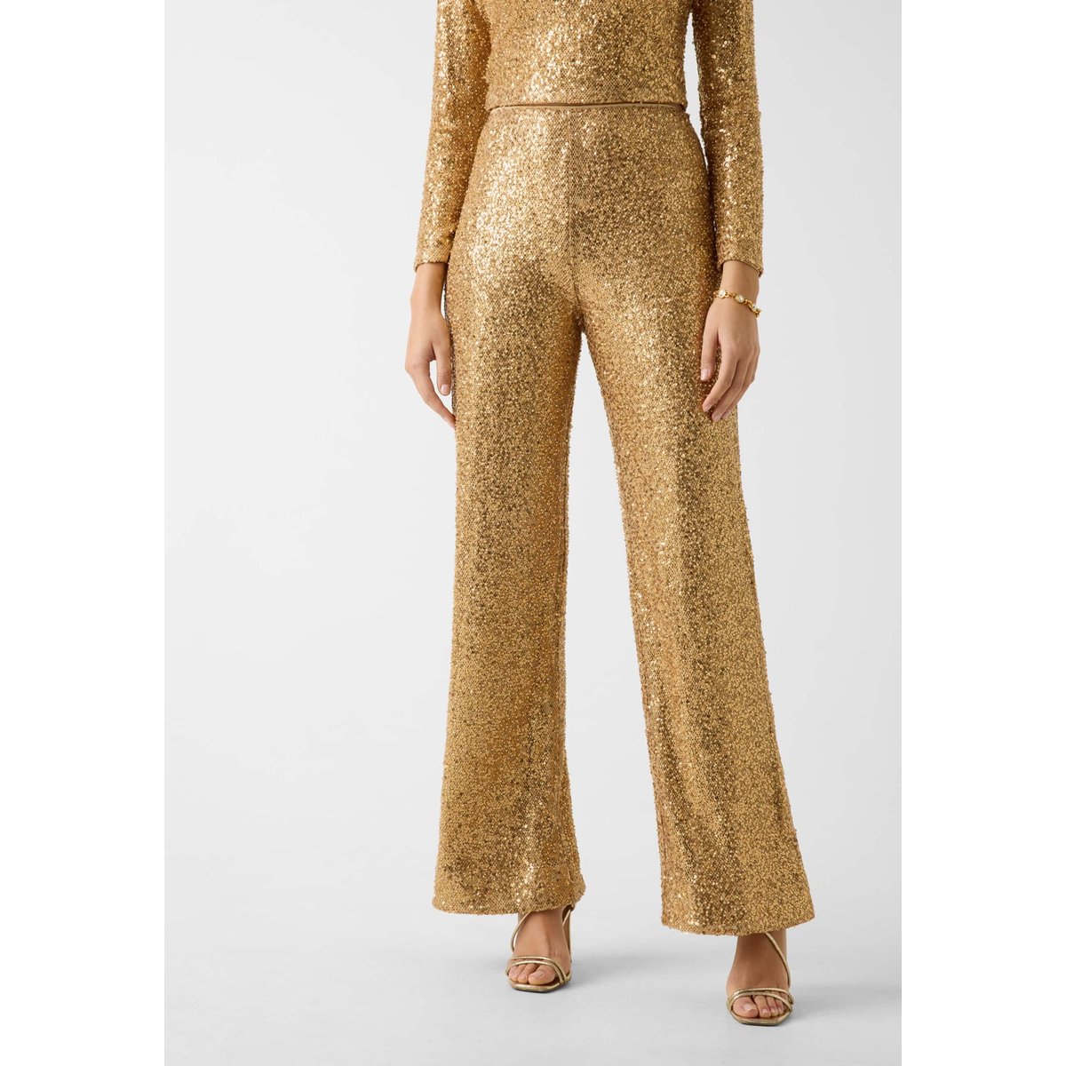 Pantalon Flare À Sequins or multi, GUESS