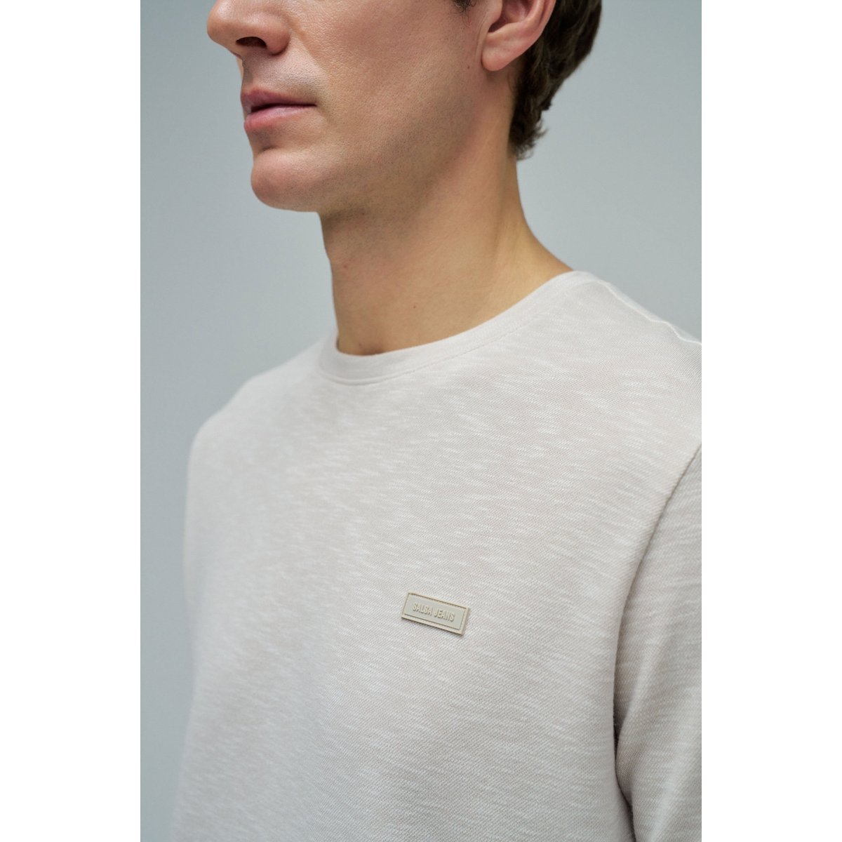 T-SHIRT AVEC BRANDING beige, SALSA JEANS