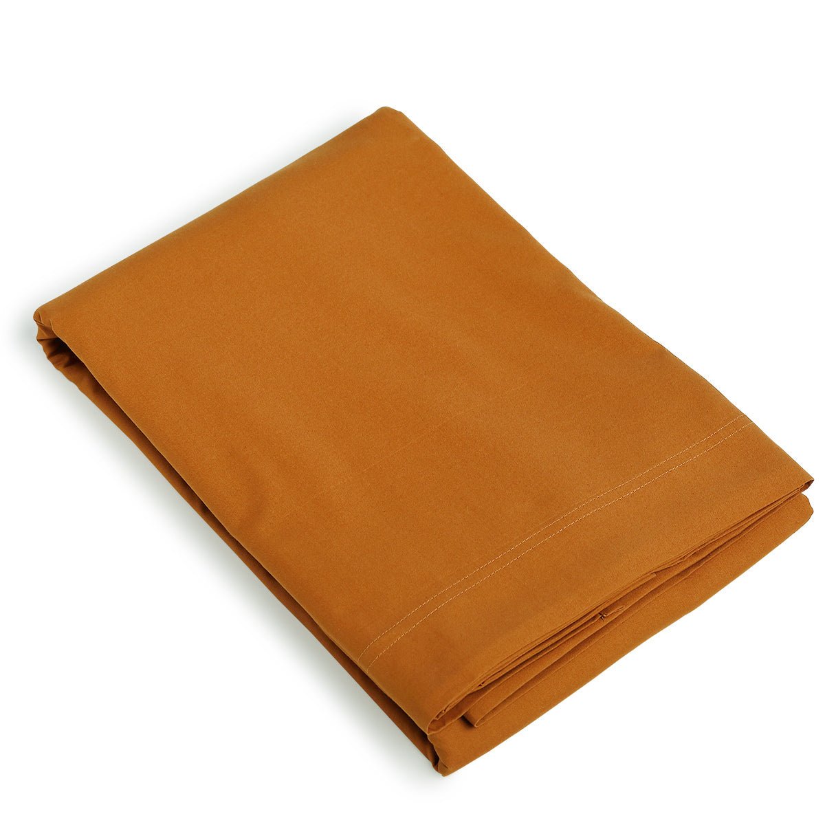 Drap plat percale de coton NINA caramel, FEBRONIE
