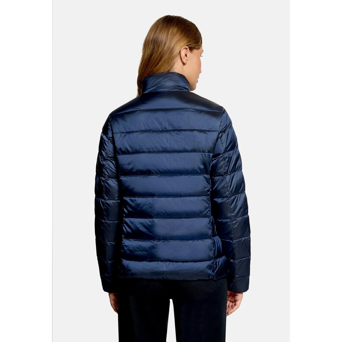 Doudoune surpiquée à col droit dress blues, BETTY BARCLAY