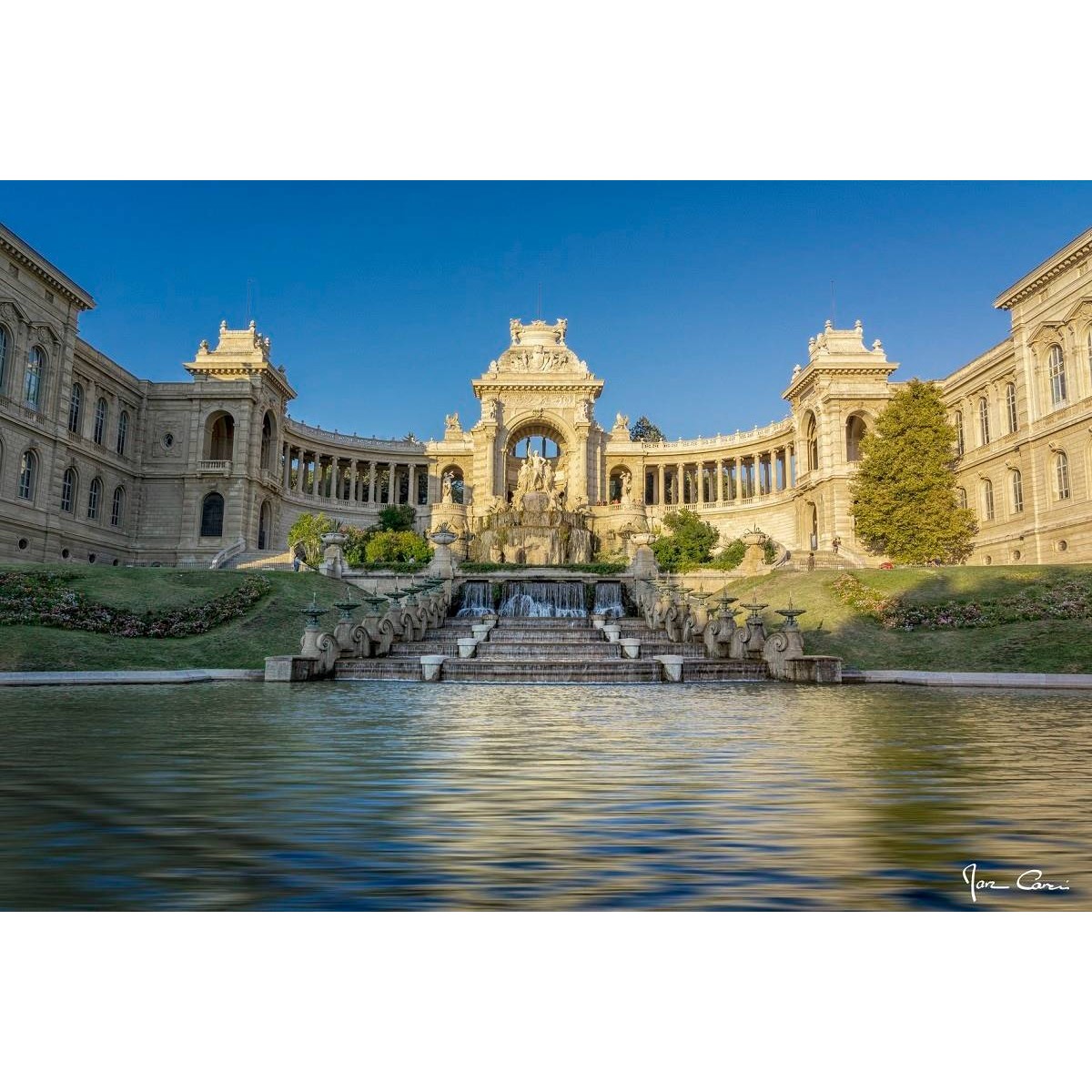 Tableau Mural Fontaine Longchamp Marseille CLASSIQUE INTEMPOREL tableaux sur toile-jaune, CEANOTHE