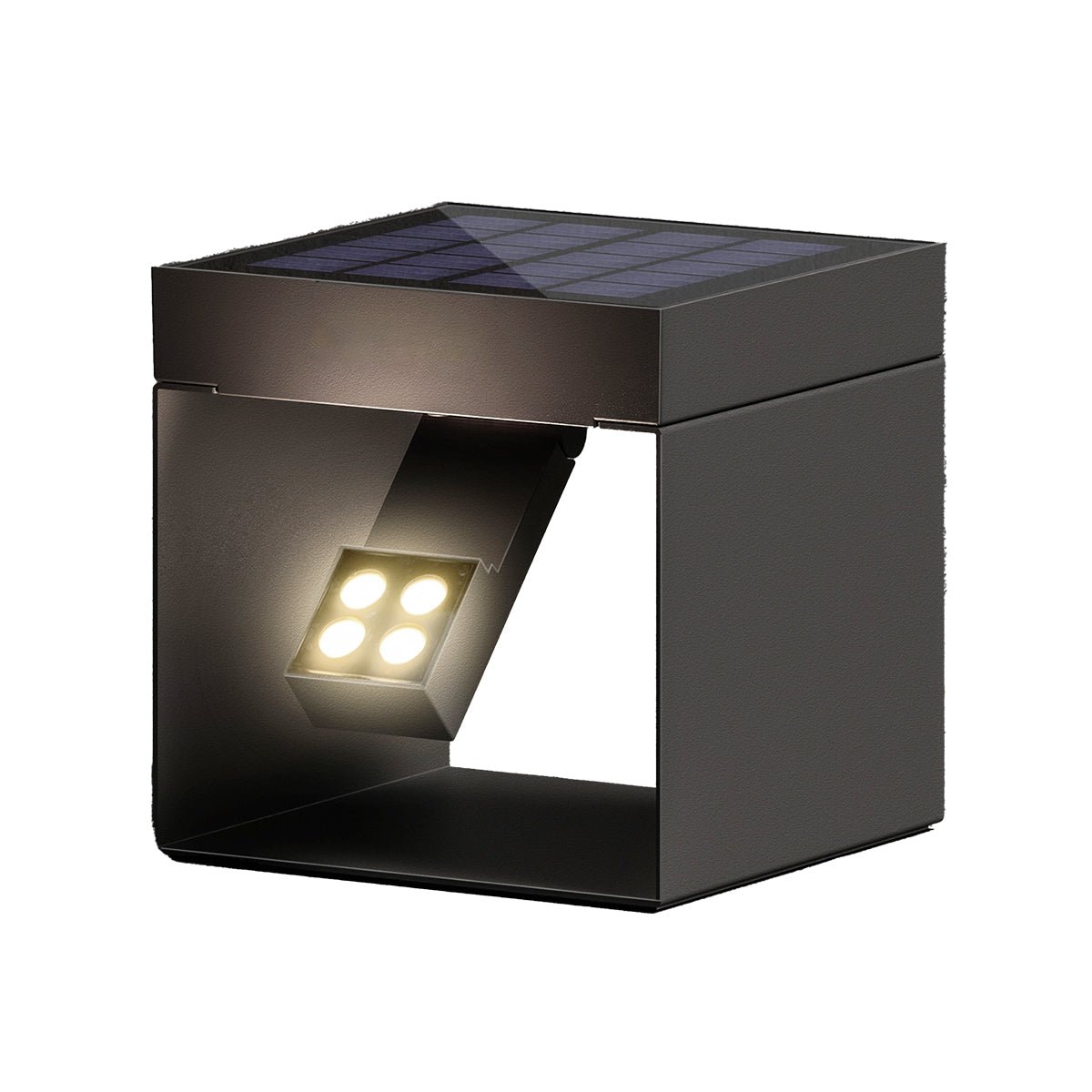 Borne solaire aluminium ALEA noir, LUMISKY