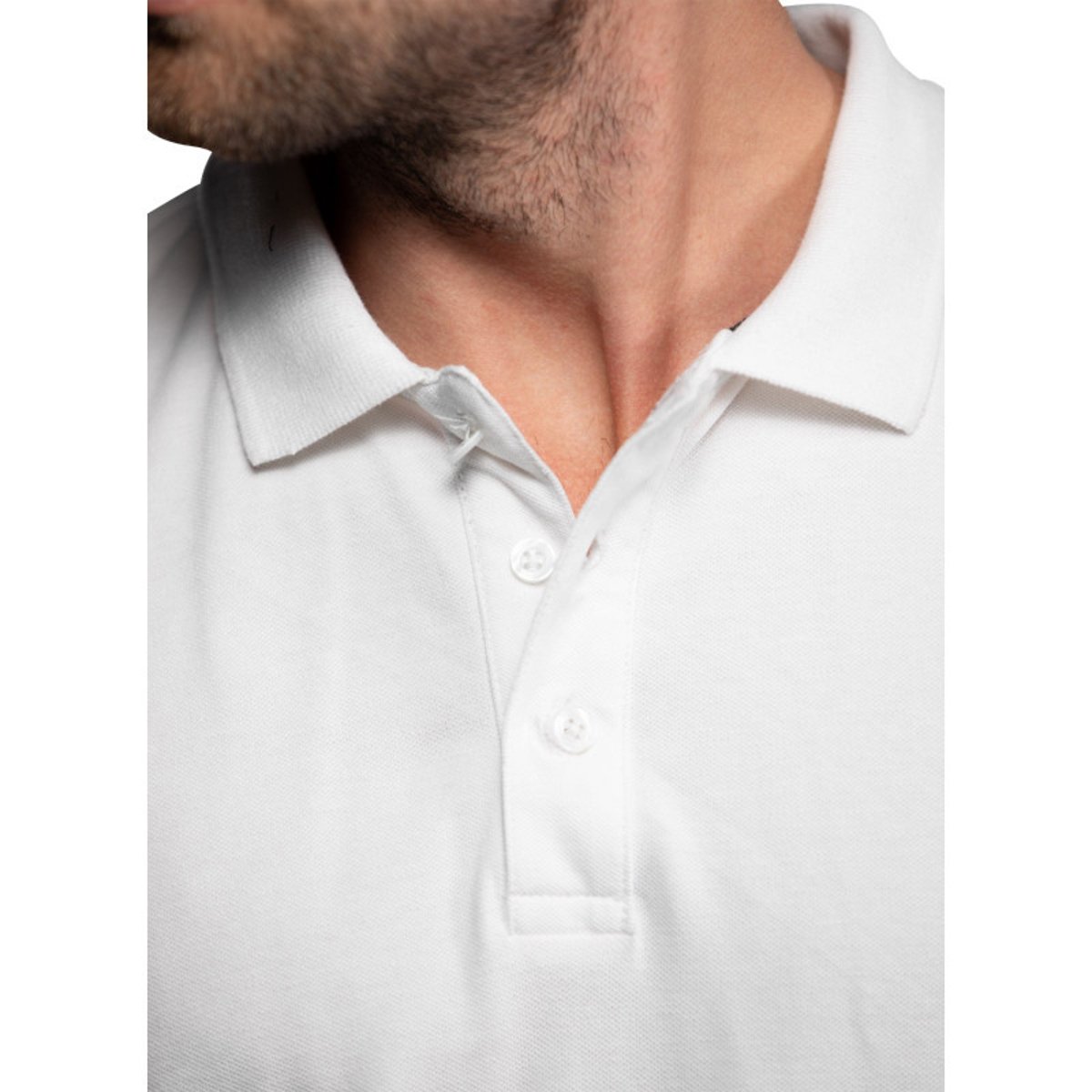 Polo Baytown en coton marine à coupe droite pourvu d'un col boutonné blanc, DAYTONA