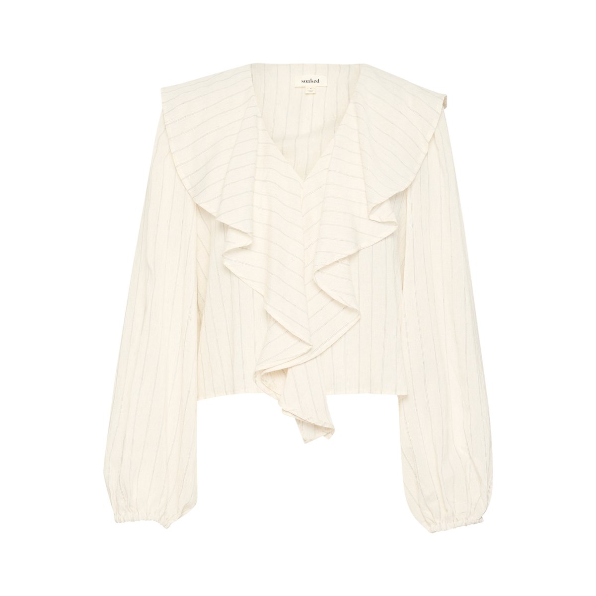 SOAKED IN LUXURY Blouse à manches longues SLRoya beige nature stripe, SOAKED IN LUXURY
