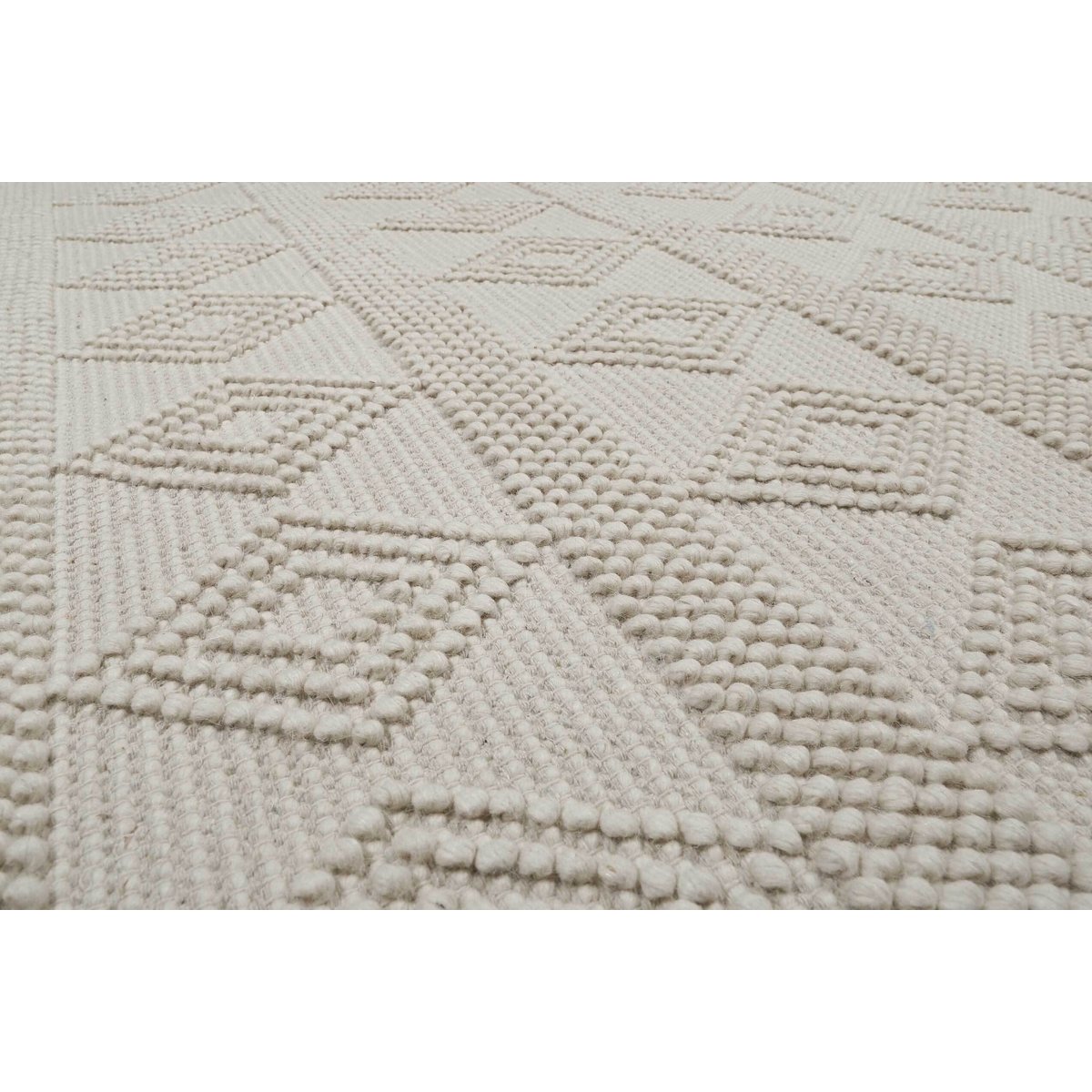 Tapis tissé main en laine et coton ,  Emmy blanc, ESPRIT