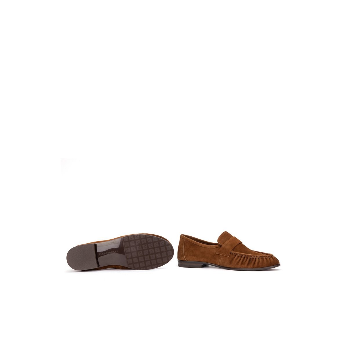 Mocassins cuir Baracchini tabaco, MARTINELLI
