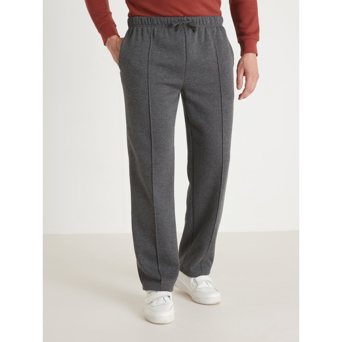 Pantalon De Jogging Classique gris foncé chiné, HONCELAC