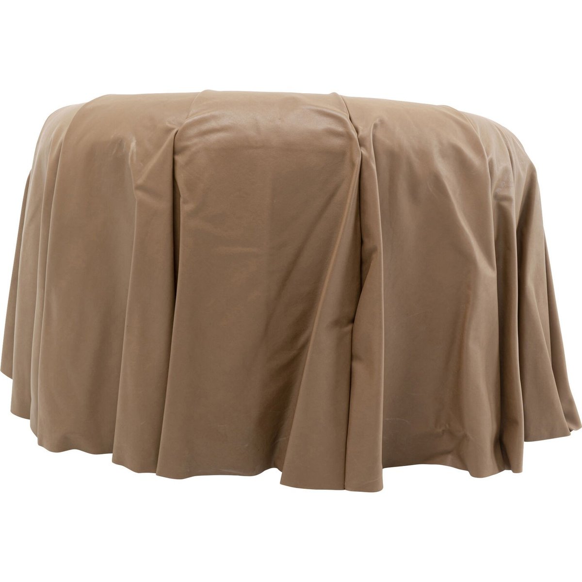 Fauteuil en cuir, DRAPES marron, KARE DESIGN