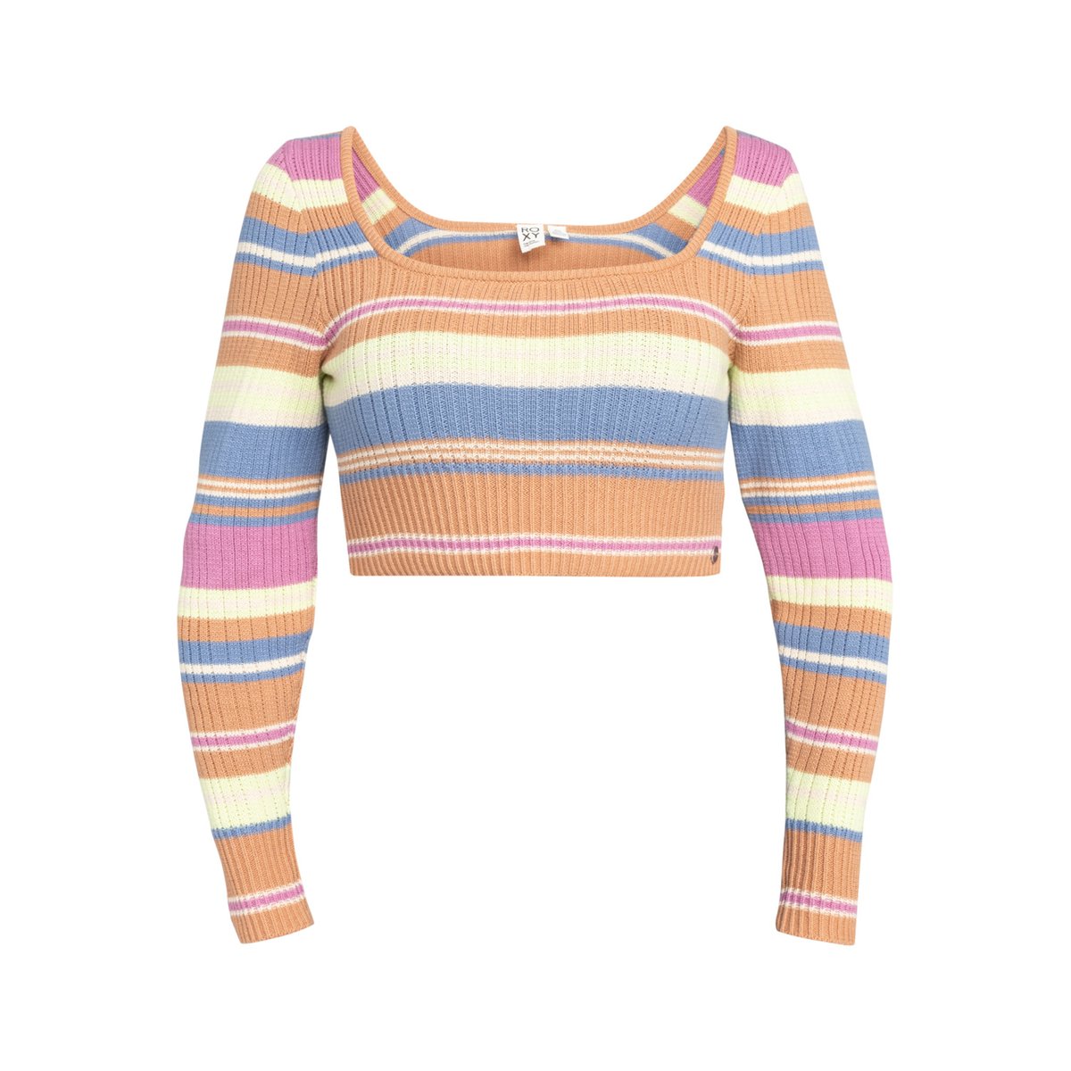 Pull court SUNSHINE DAY. marron camel swithbackstripe sweaters, ROXY
