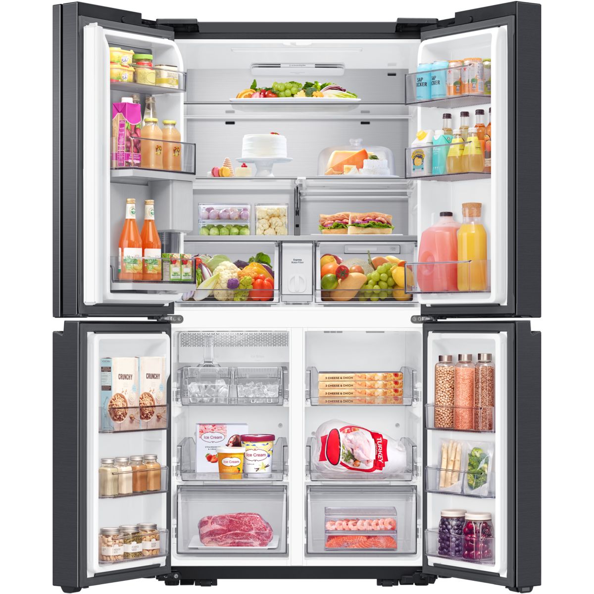 Réfrigérateur multi portes RF65DG960ESG anthracite, SAMSUNG