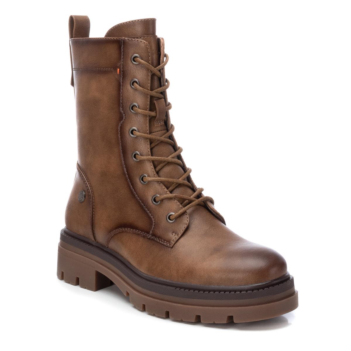 Bottine Militaire Plaine Décontractée Fermeture éclair taupe, REFRESH