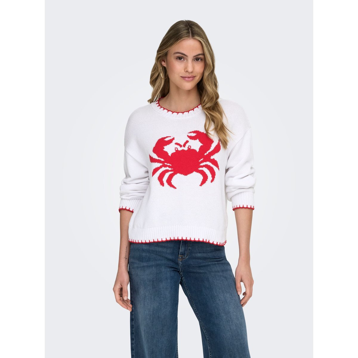Pull En Maille cloud dancer, ONLY