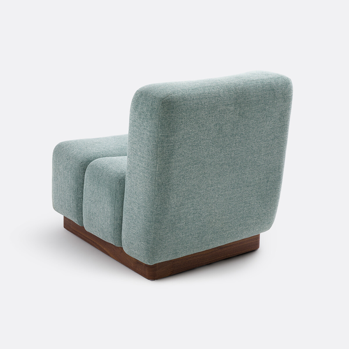 Fauteuil bas tissu texturé Podo bleu, LA REDOUTE INTERIEURS