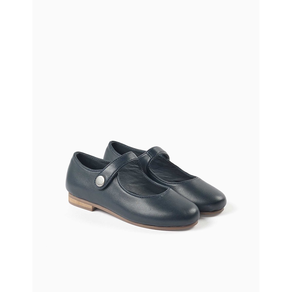 Ballerines style Mary Jane en cuir bleu, ZIPPY