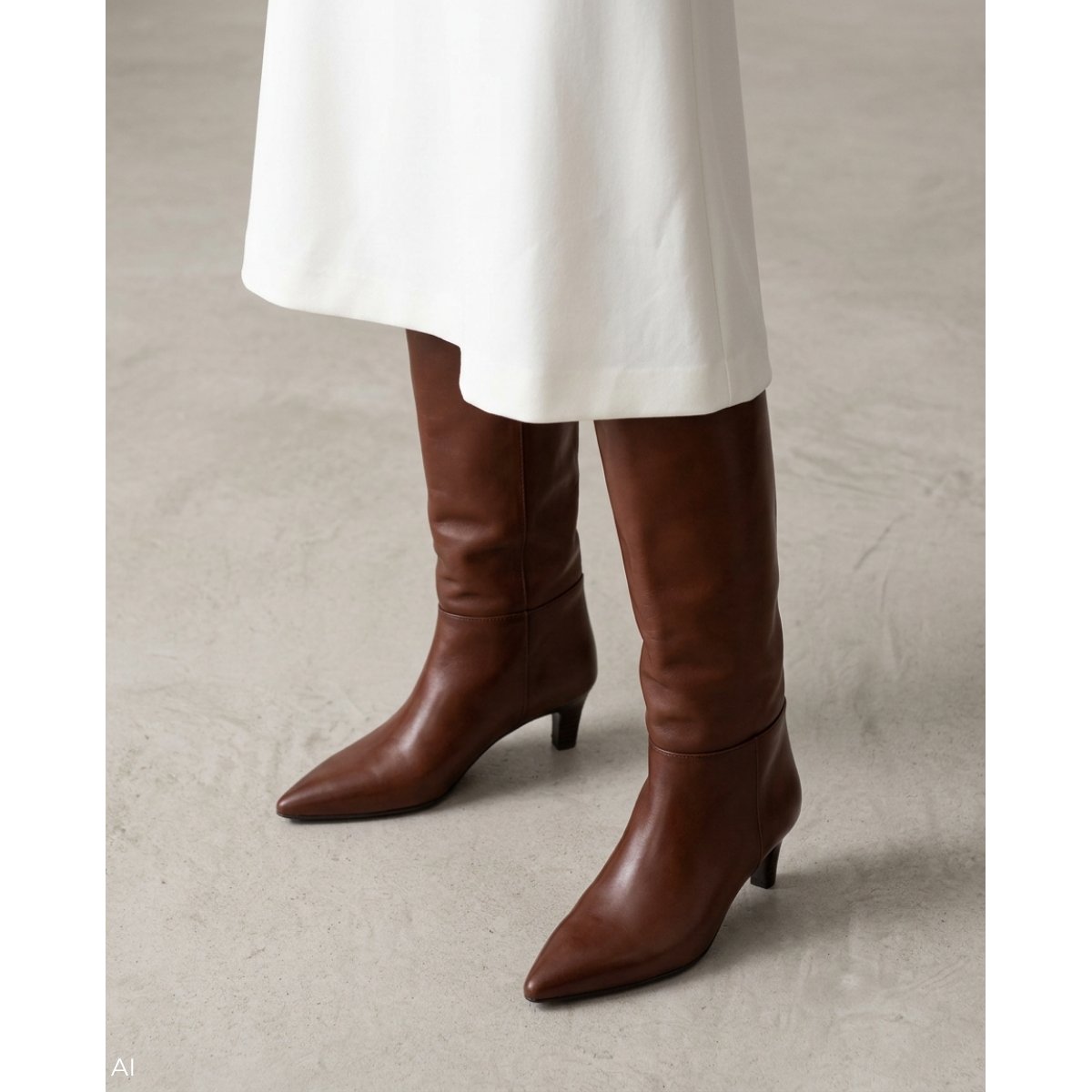 Bottes cuir Catarina cafe, MARTINELLI