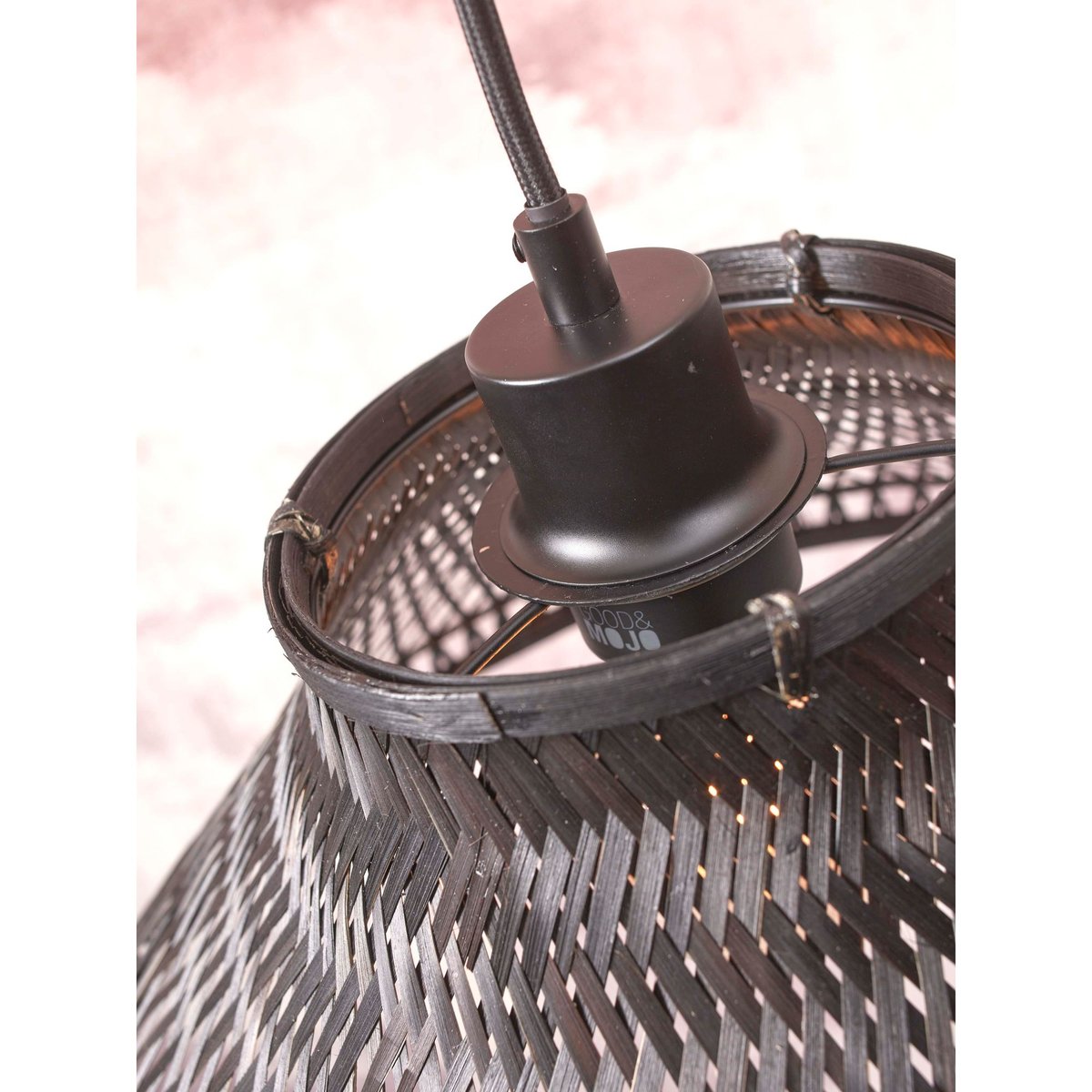 Lampadaire Bambou TAHITI noir, GOOD & MOJO