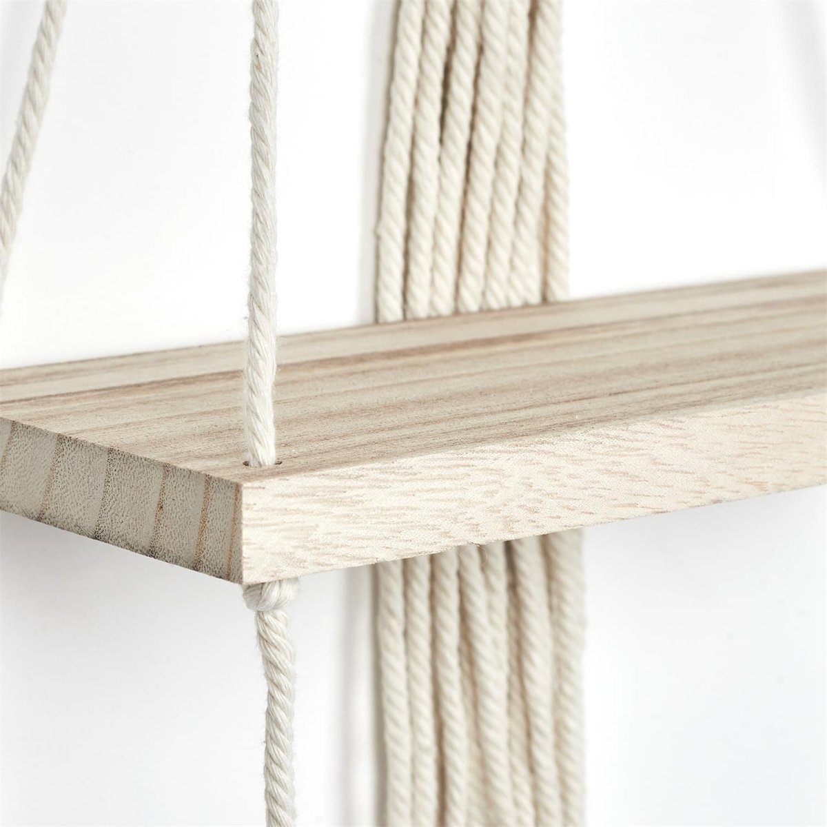 Etagère murale en macramé petit modèle BOHO beige, THE HOME DECO FACTORY