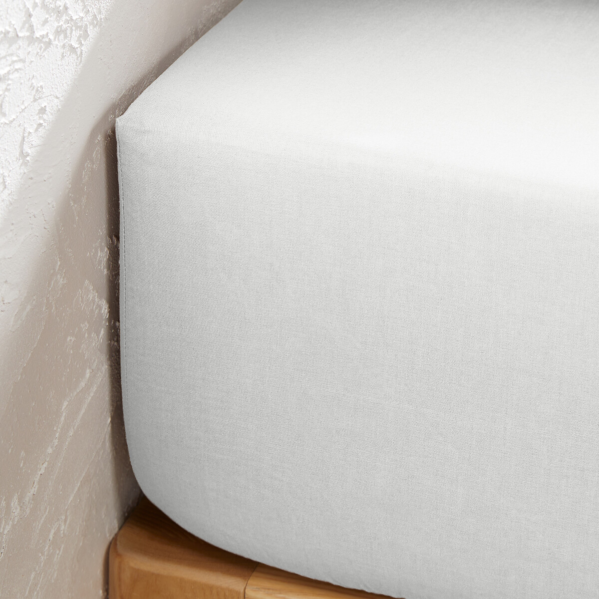 Lenzuolo con angoli in cotone balza 25 cm, Scenario bianco, LA REDOUTE INTERIEURS