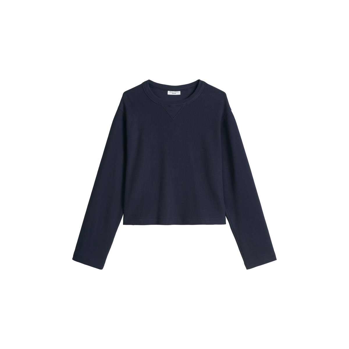 T-shirt long relaxed en jersey lourd bleu foncé, MARC O’POLO DENIM