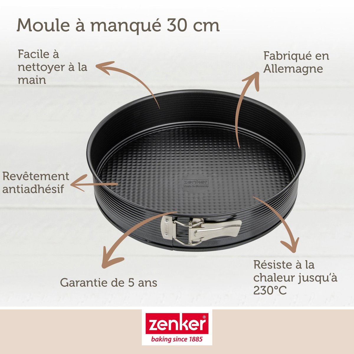 Ensemble de 2 Moules à manqué à charnière 26 cm BLACK METALLIC noir, ZENKER