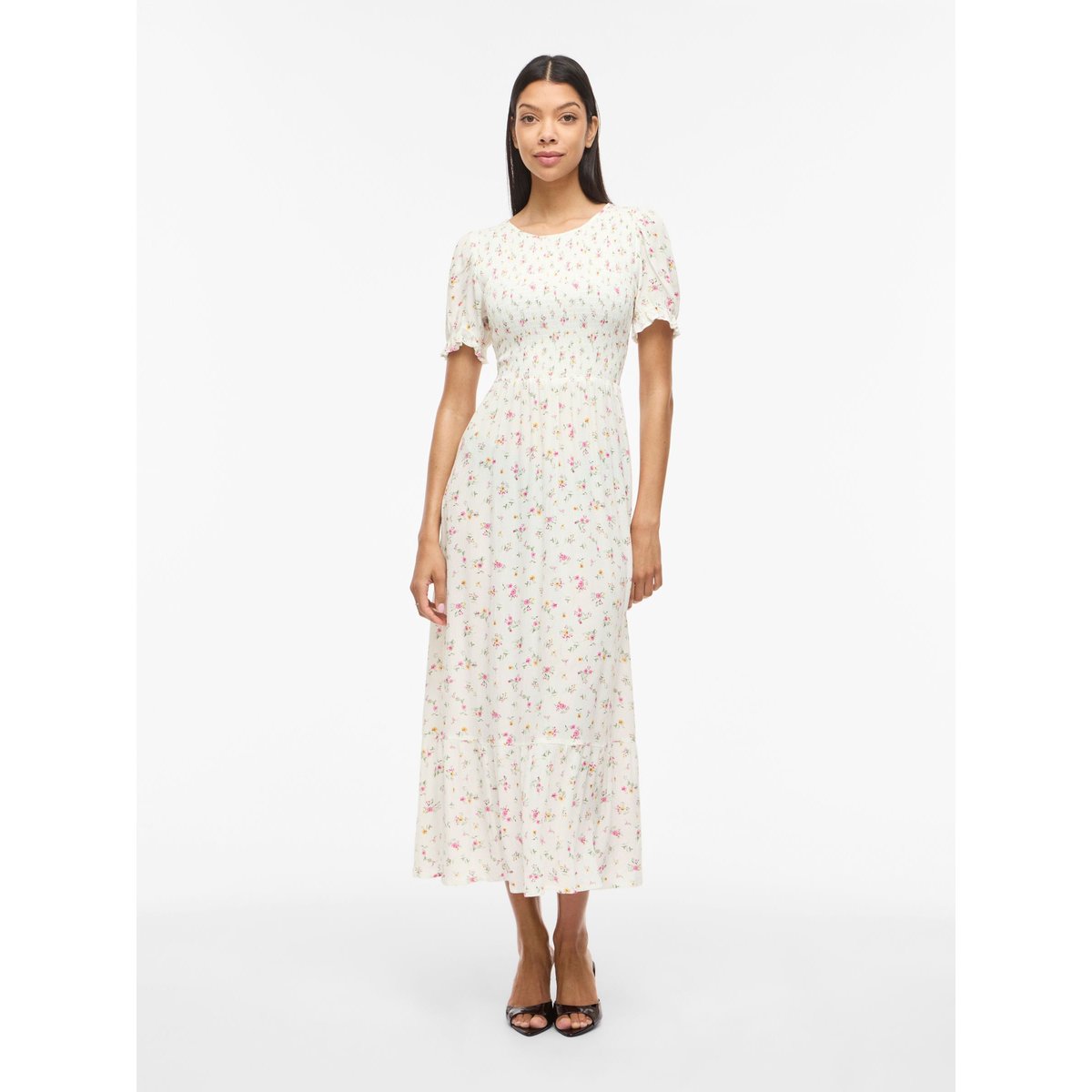 Robe Mi-Longue blanc - snow white2, VILA