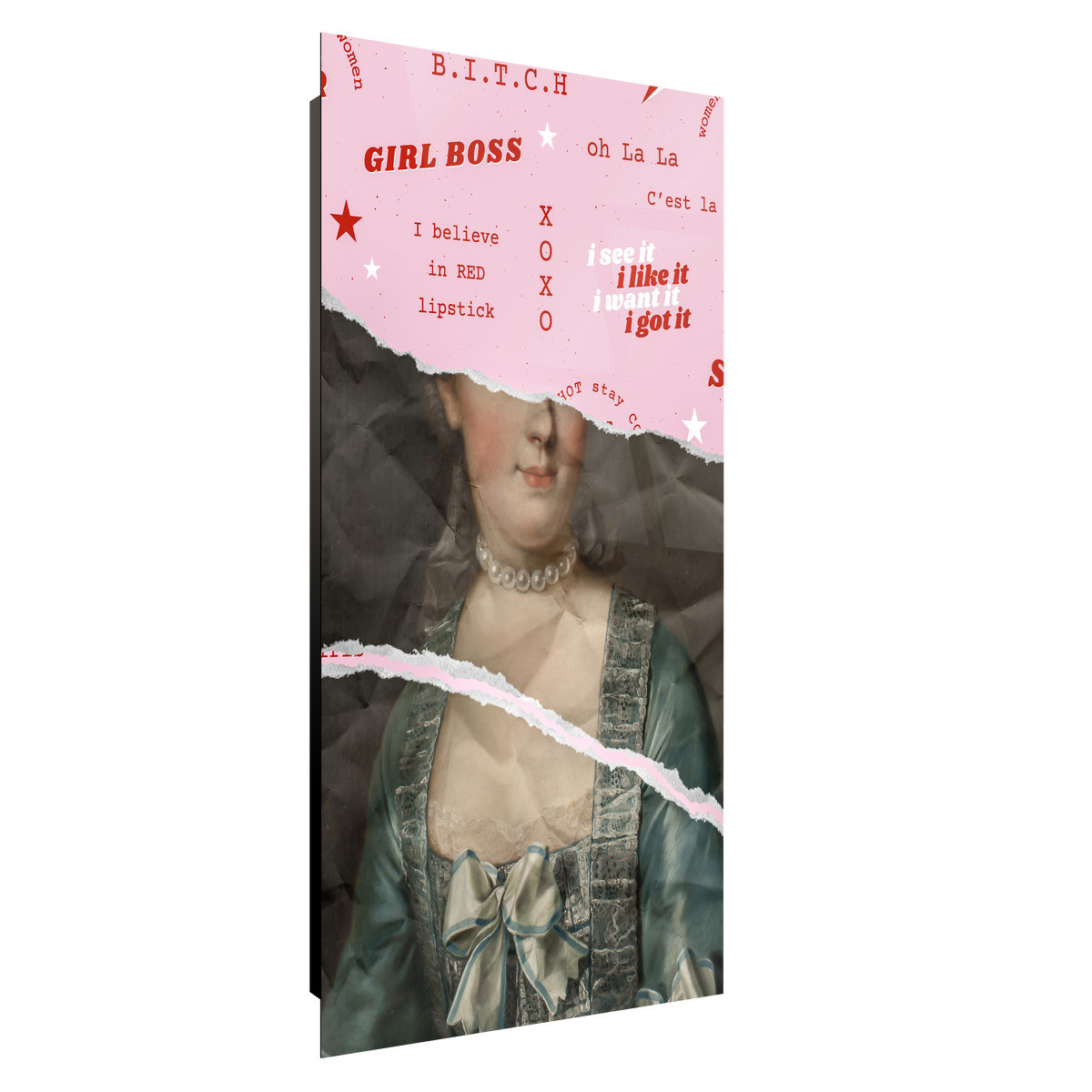 Tableau Sur Verre Synthétique Citation Girl Boss INSOLITE tableau en verre synthétique, CEANOTHE