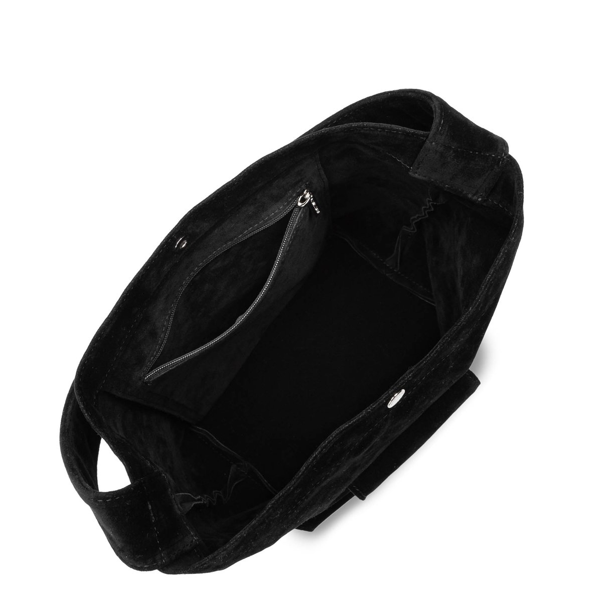 Mini sac seau SUÉDINE KBA noir, LANCASTER