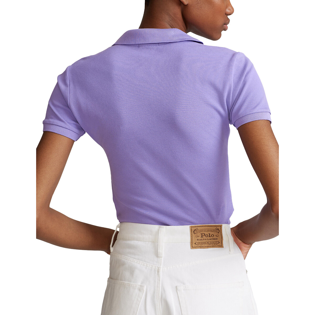 Polo manches courtes coton stretch mauve, POLO RALPH LAUREN