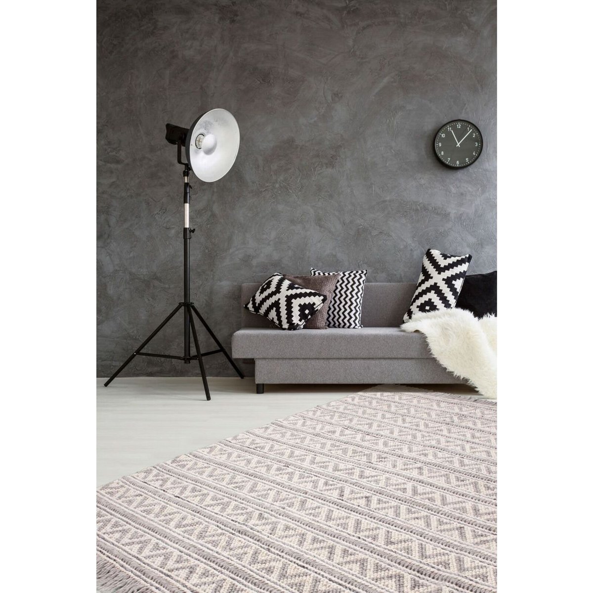 Tapis en laine fait main, NATURA beige, argent, ARTE ESPINA