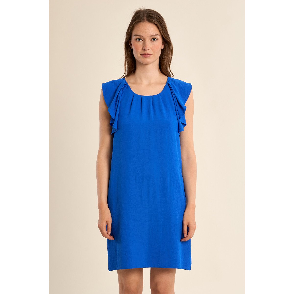 Robe courte, droite cobalt blue, MOLLY BRACKEN