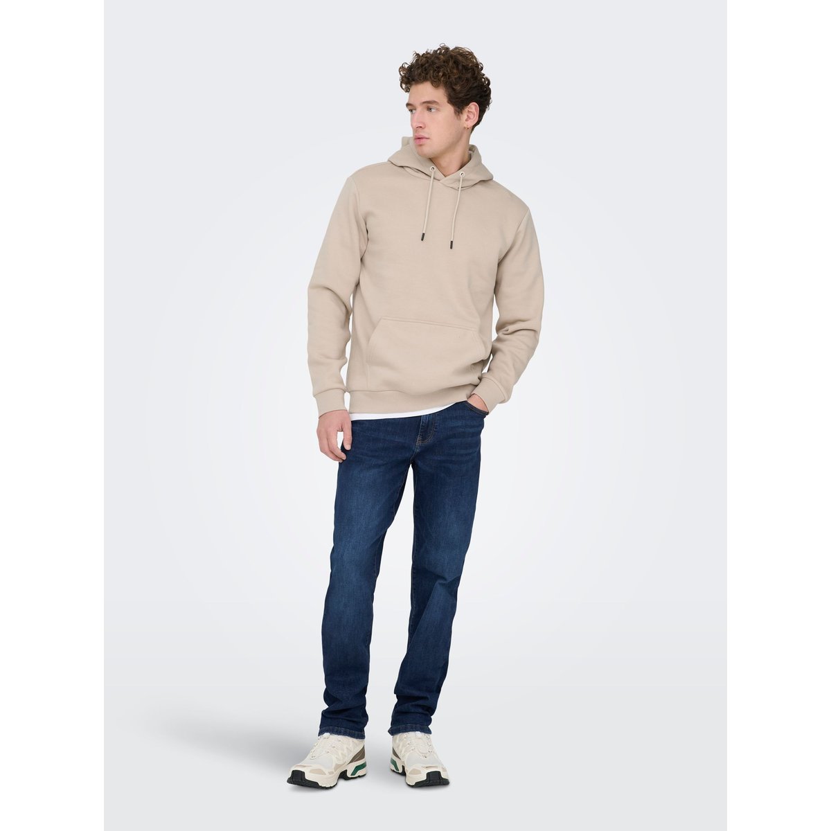 Jean droit Weft dark blue denim, ONLY & SONS