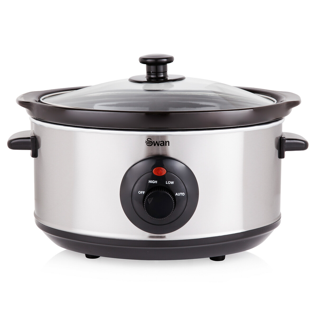 3.5L Stainless Steel Slow Cooker - SF17020 silver-coloured, SWAN