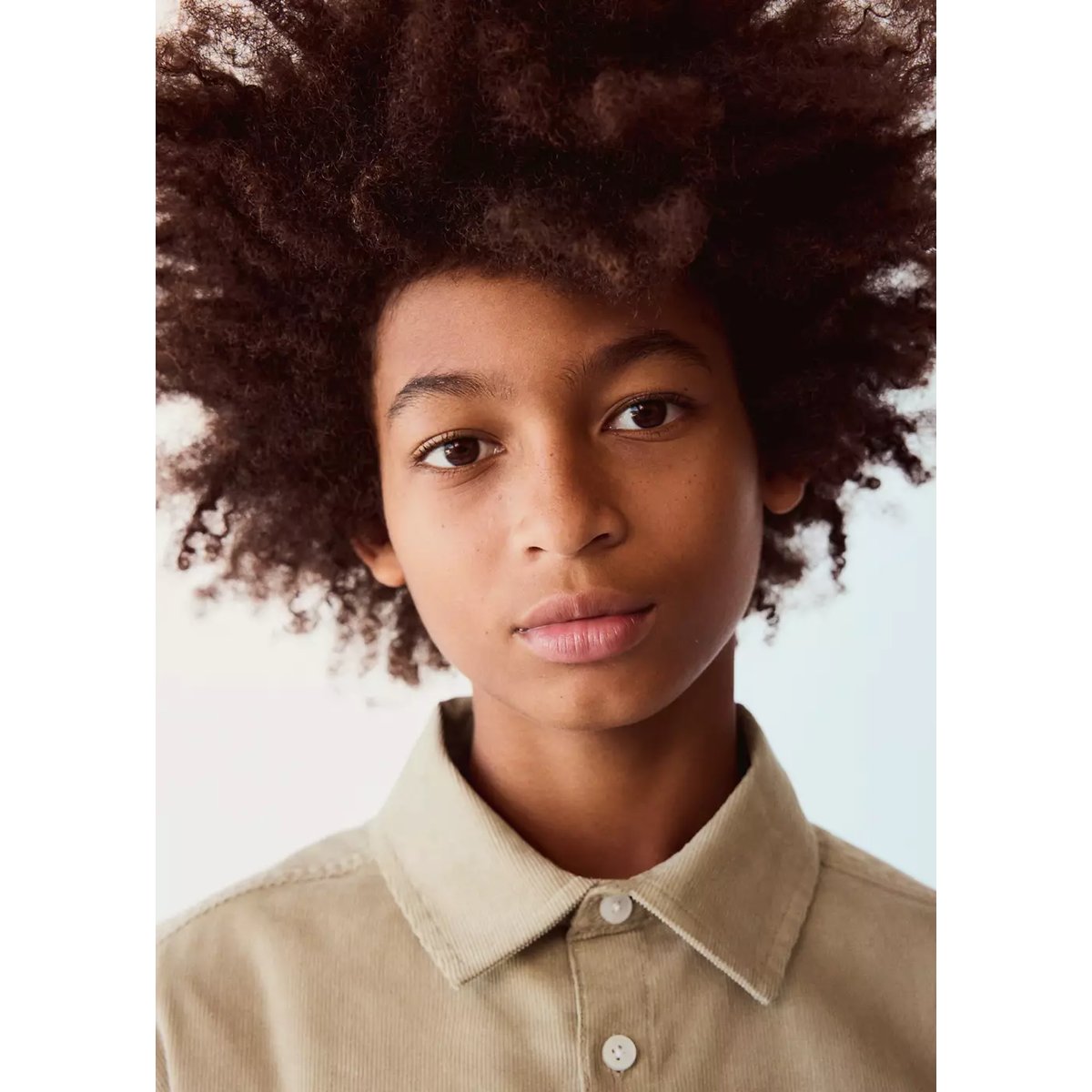 Chemise 100 % coton en velours côtelé sable, MANGO KIDS