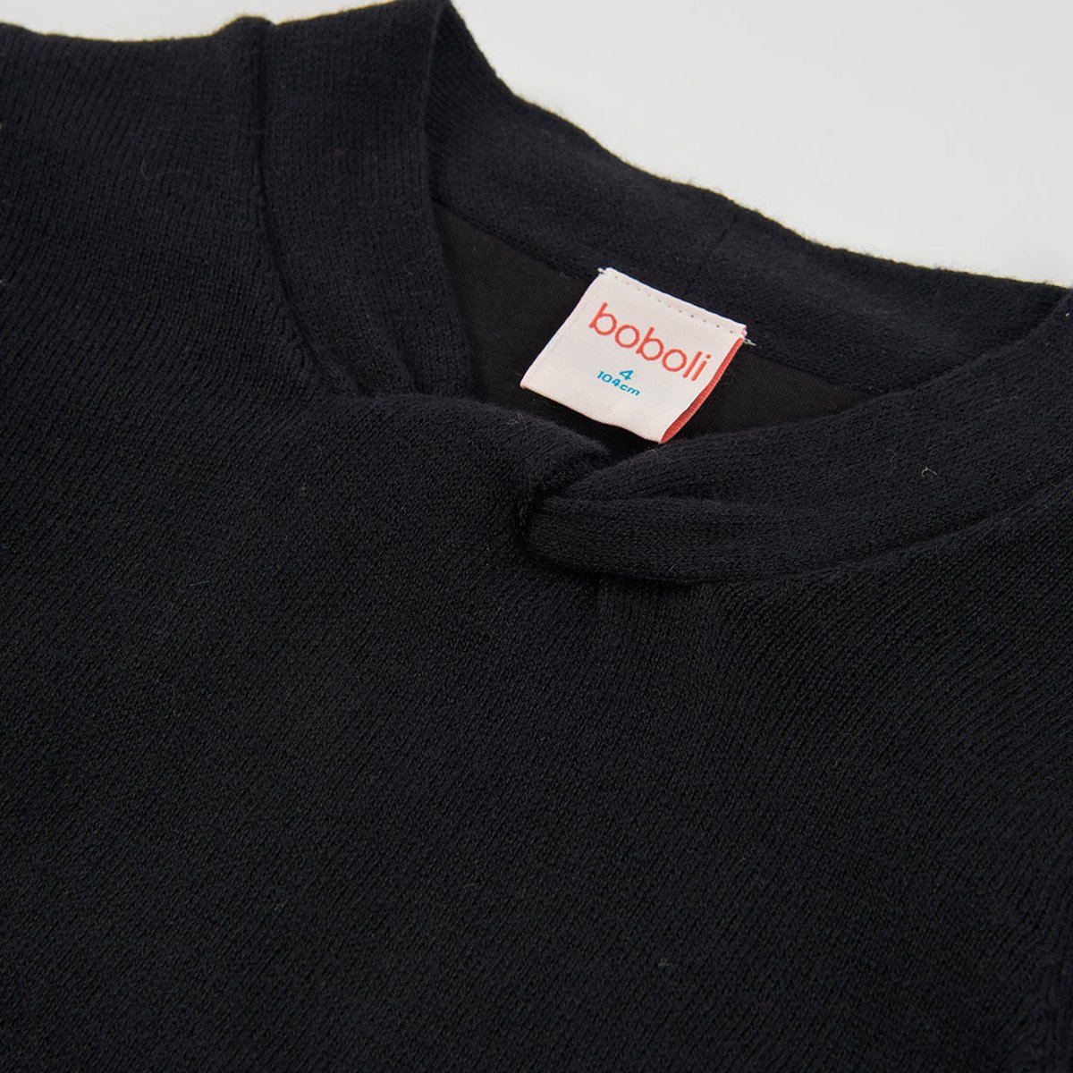 Robe fille combinée avec jupe plissée noir, BOBOLI