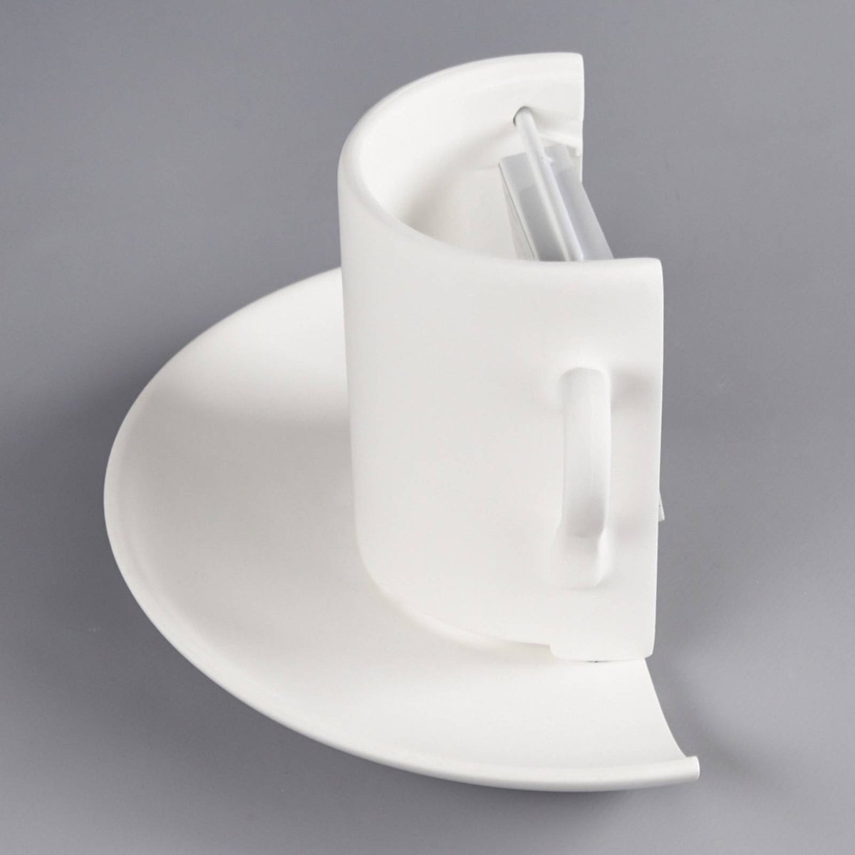 Applique en plâtre moderne, Pocillo blanc, LINDBY