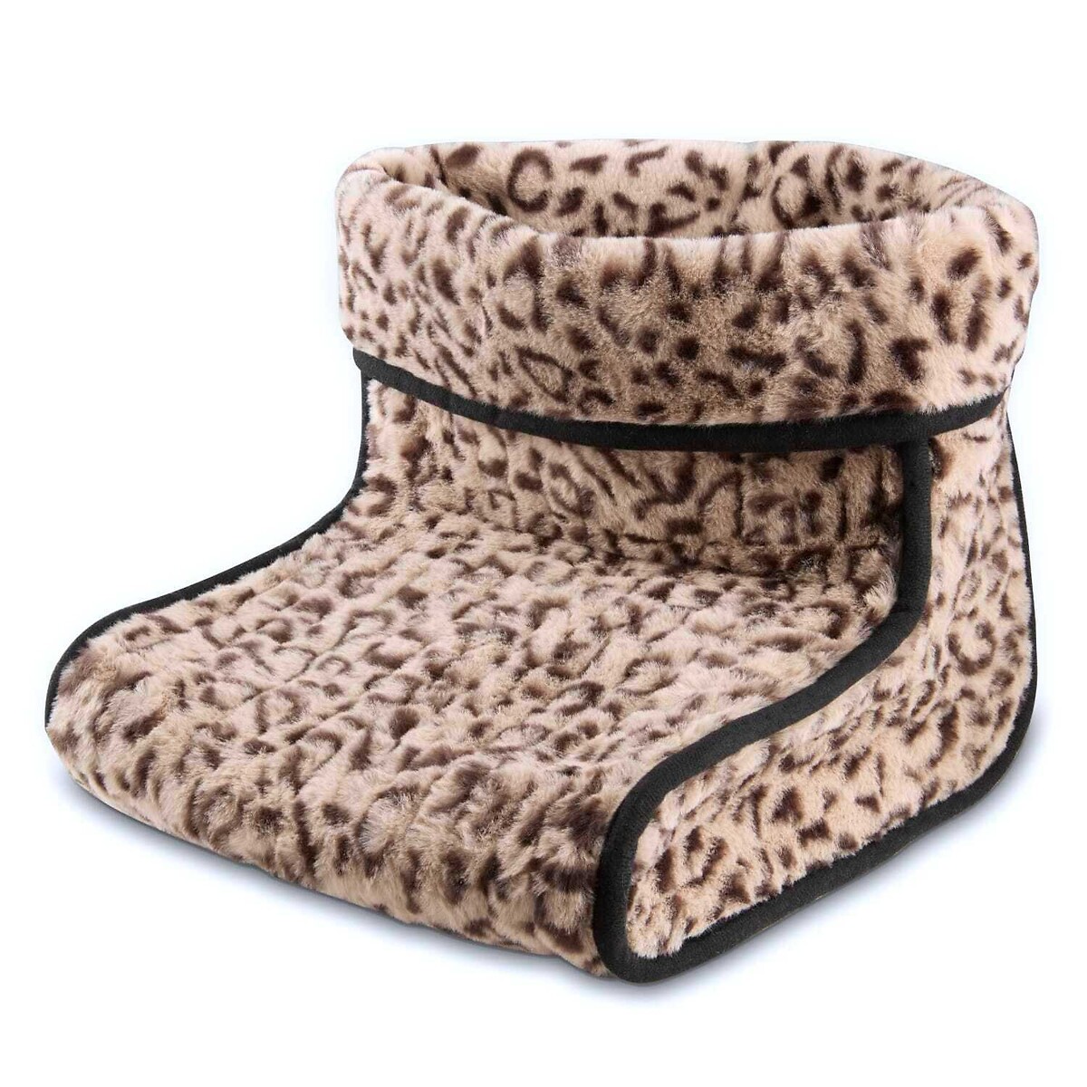 Heated Faux Fur Foot Warmer brown , CARMEN