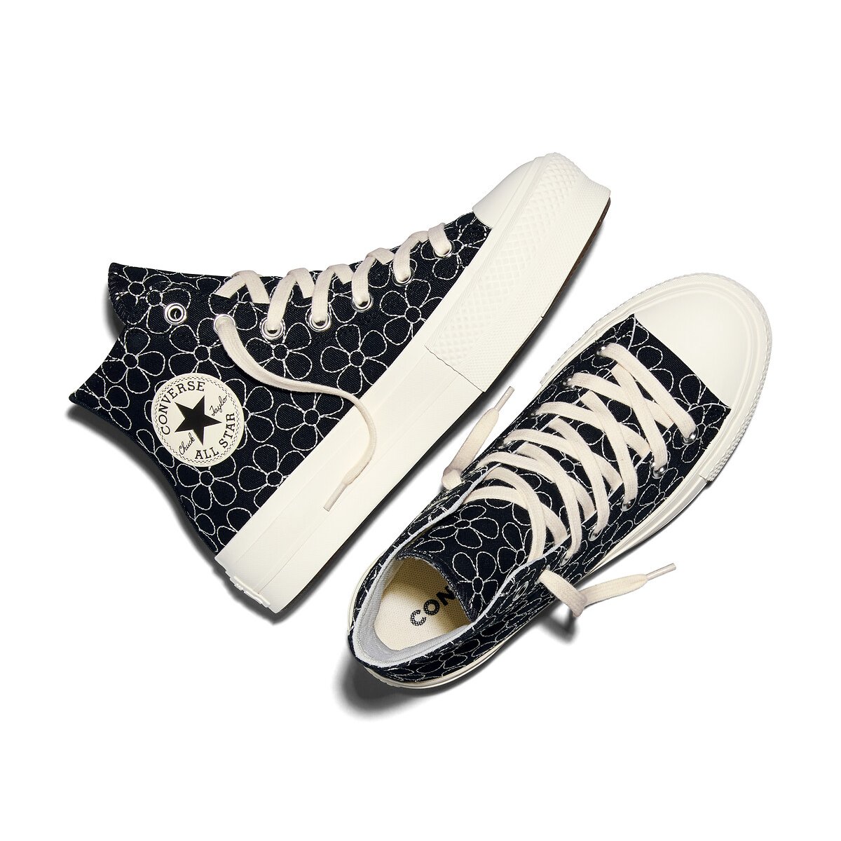 Sneakers CHUCK TAYLOR ALL STAR LIFT HI SUMMER MARKET zwart/wit, CONVERSE