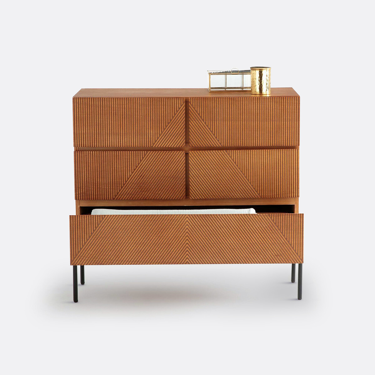 Commode 5 tiroirs Lodge coloris noyer, LA REDOUTE INTERIEURS