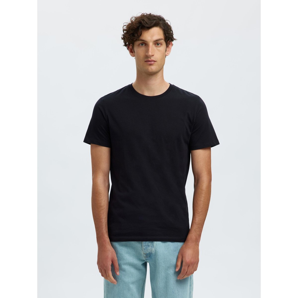T-Shirt Ras Du Cou noir - black, SELECTED