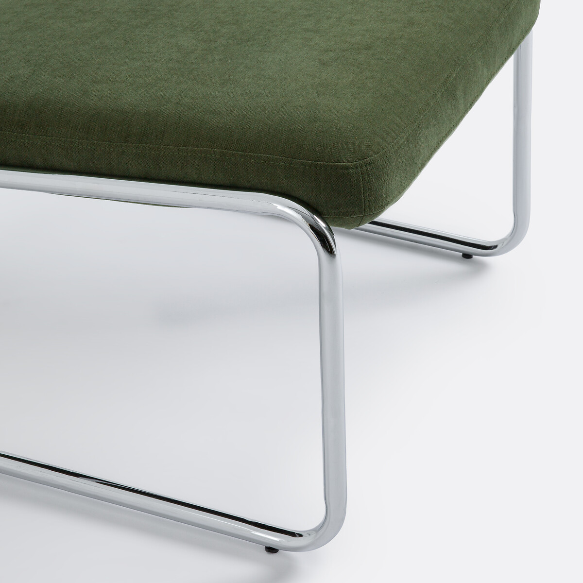 Fauteuil chrome et tissu, Celestina vert, LA REDOUTE INTERIEURS
