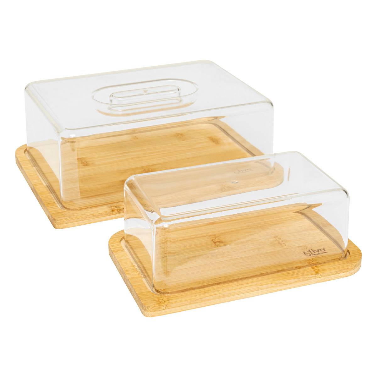 Boîte à fromage et beurrier BAMBOU CUISINE transparent, 5FIVE SIMPLY SMART