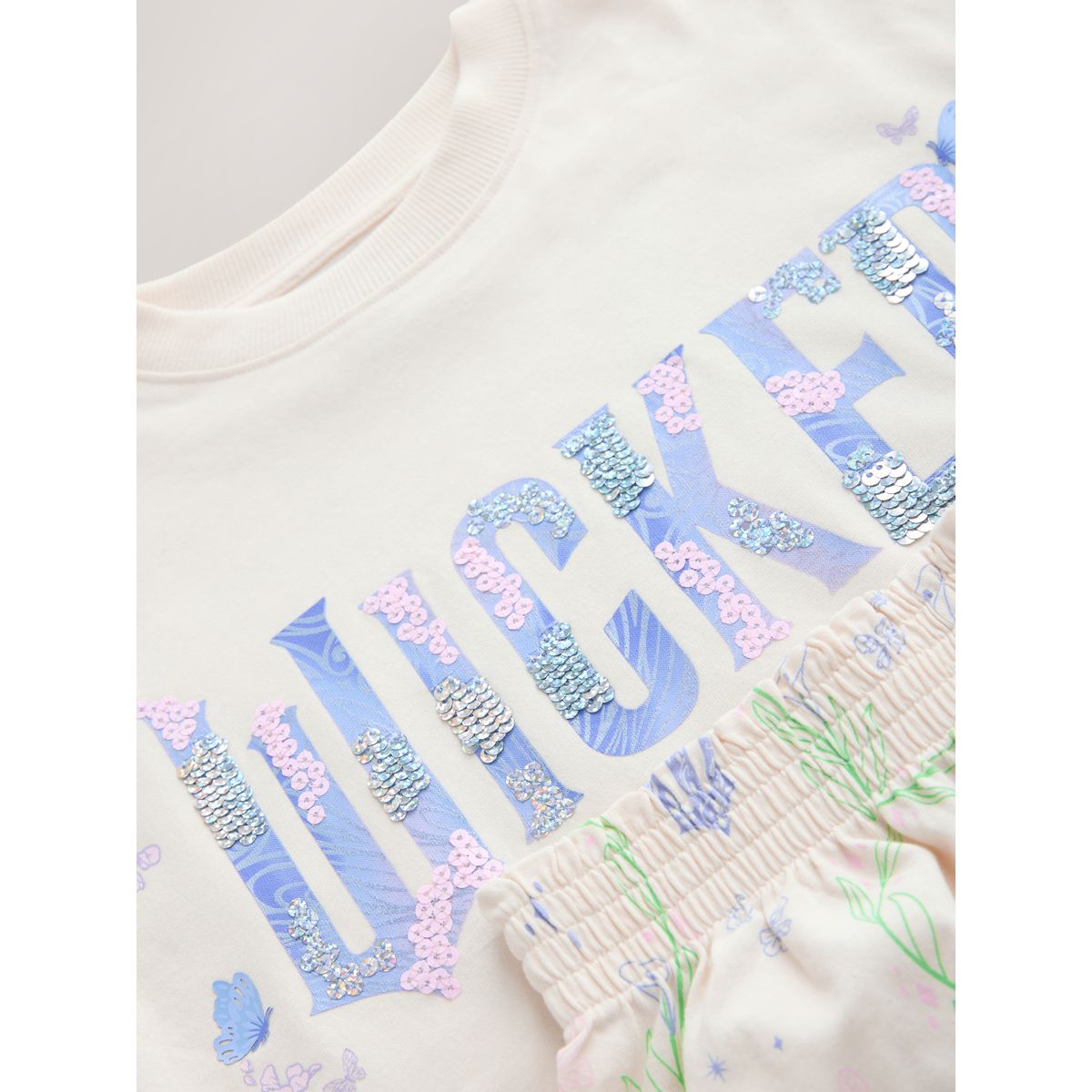 Pyjama short wicked lilas/écru, NEXT