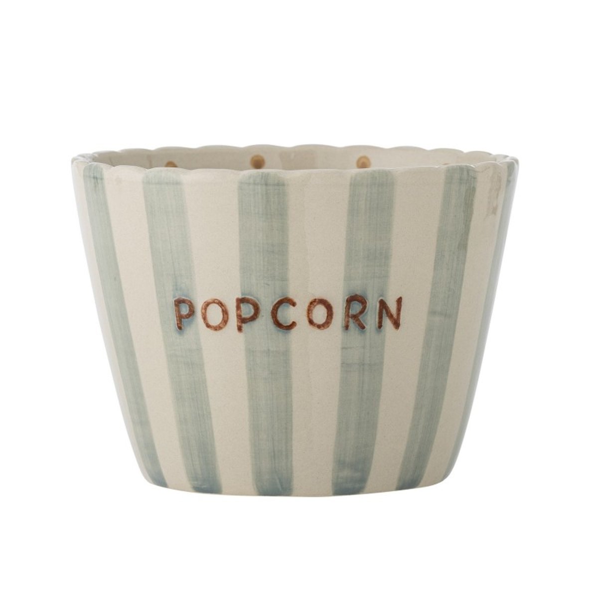 Bol saladier à pop corn grès Chip bleu, BLOOMINGVILLE
