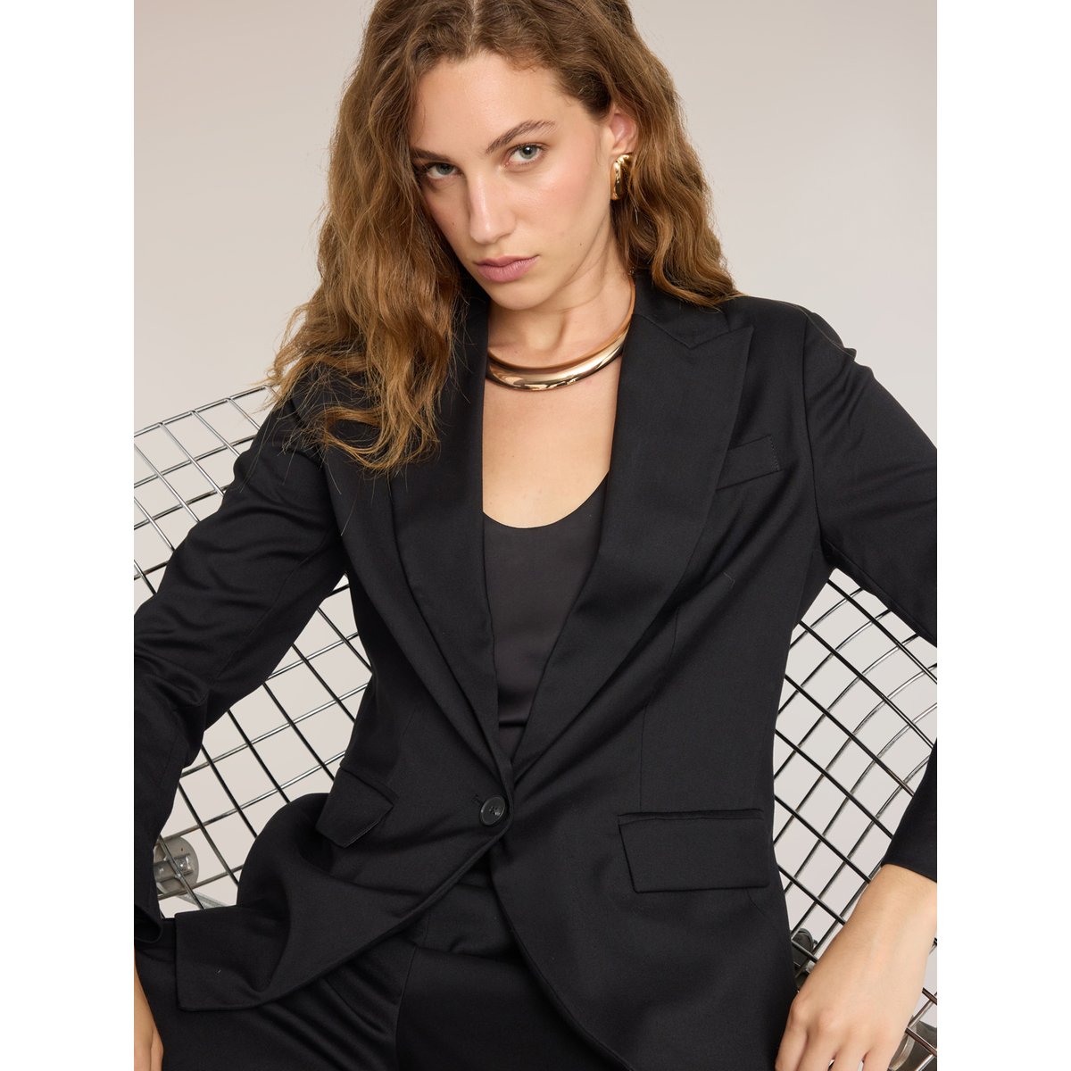 Blazer croisé noir, MOTIVI