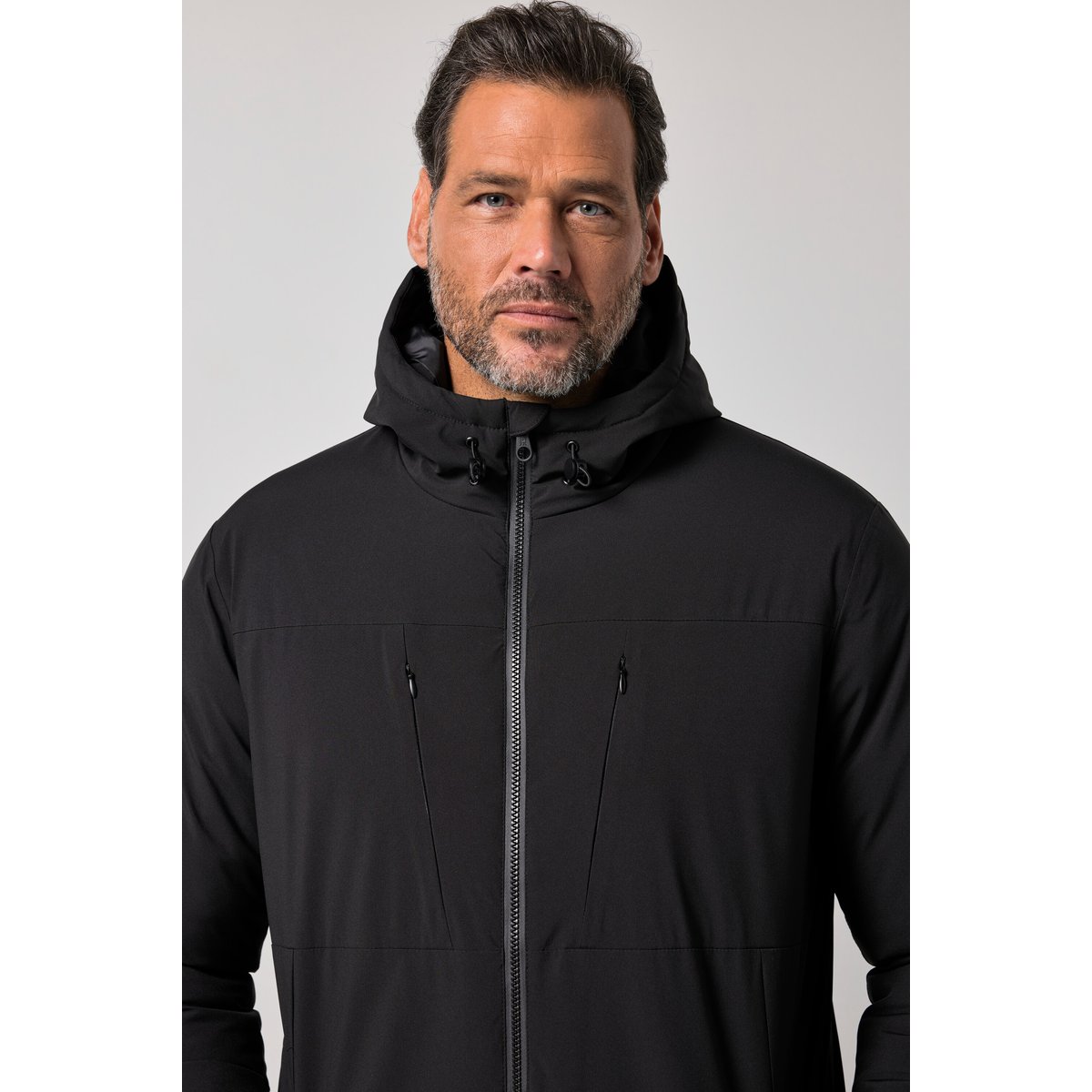 Veste technique, outdoor, imperméable noir, JP1880